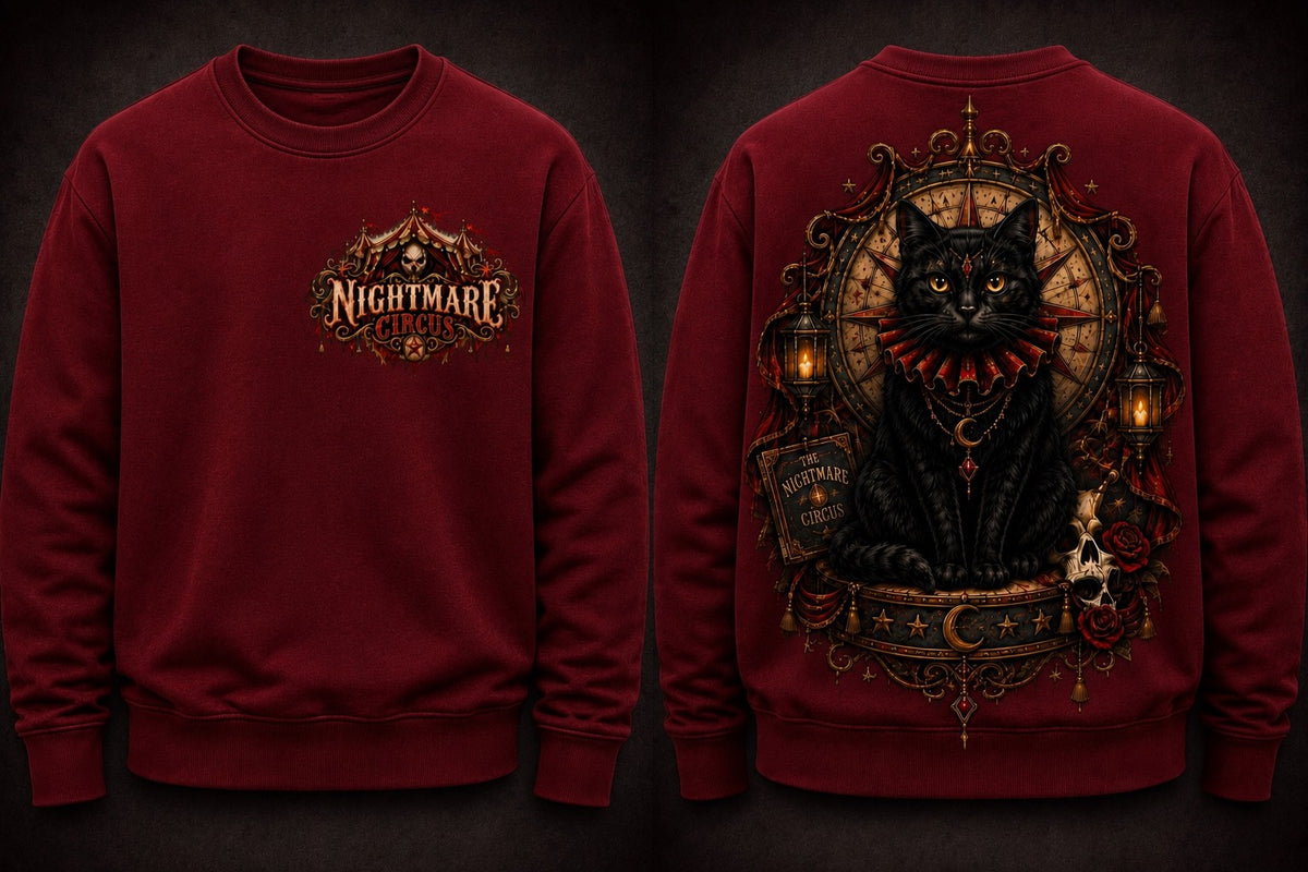 Nightmare Circus -black cat sweater