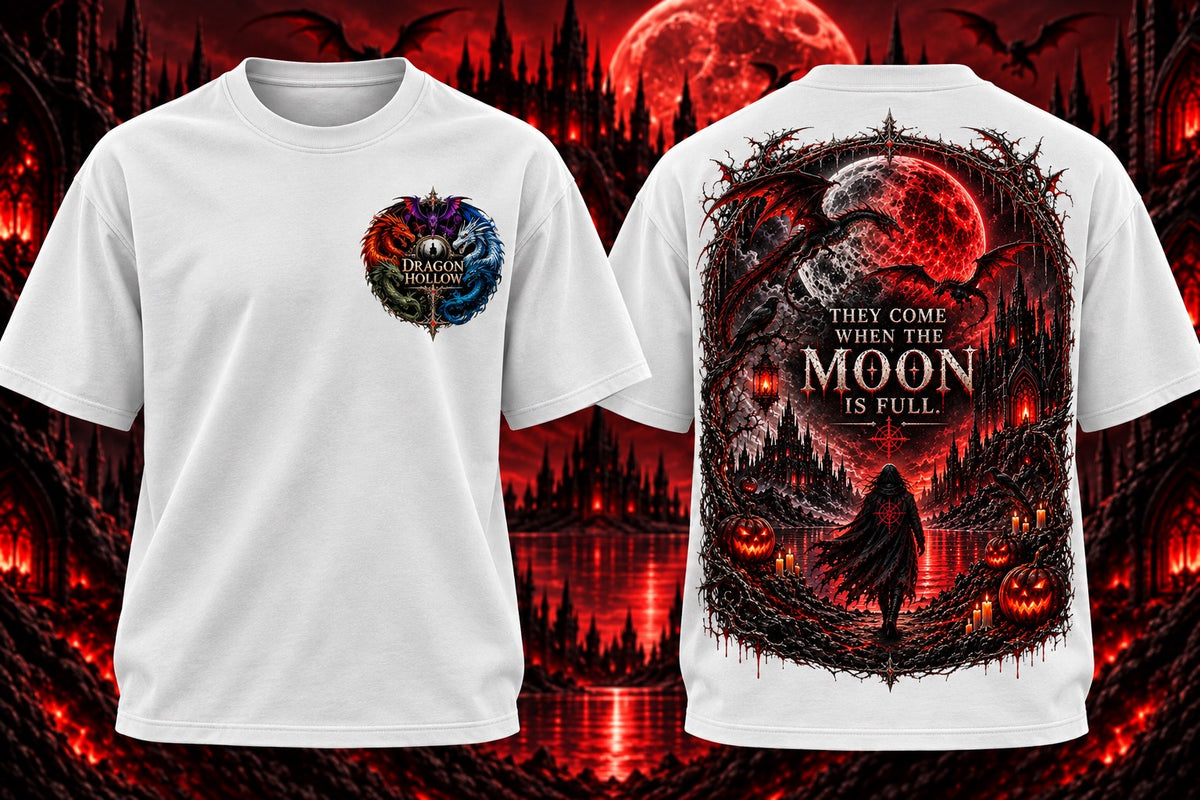 WHEN THE MOON IS FULL T-SHIRT