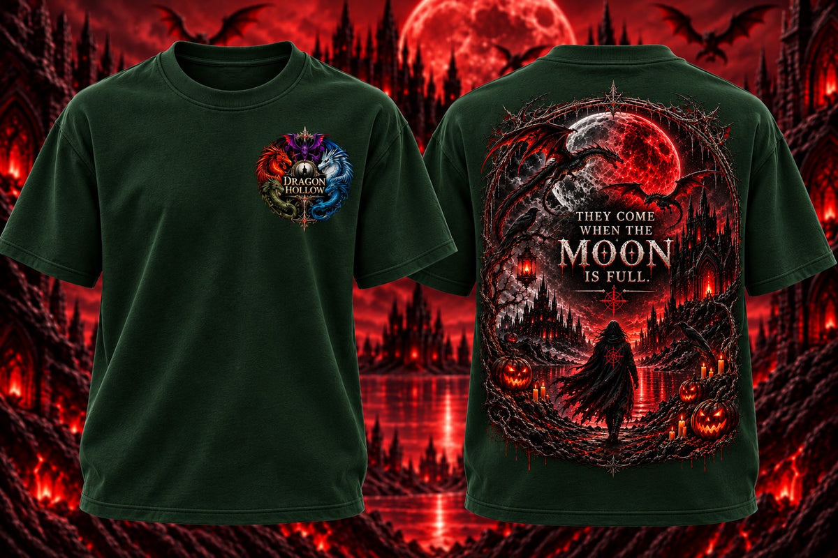 WHEN THE MOON IS FULL T-SHIRT