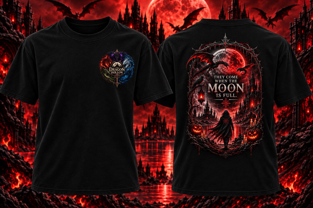 WHEN THE MOON IS FULL T-SHIRT