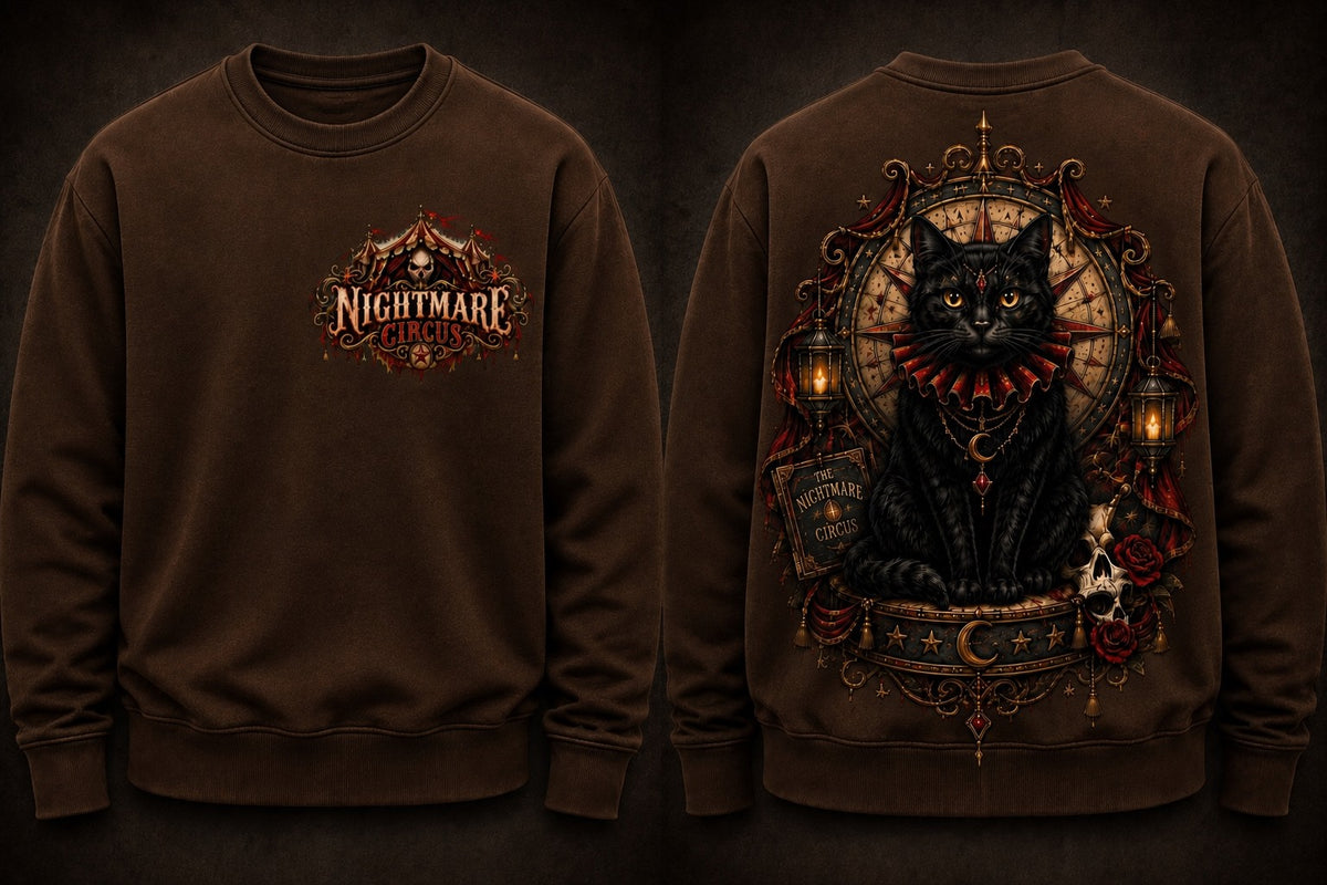 Nightmare Circus -black cat sweater