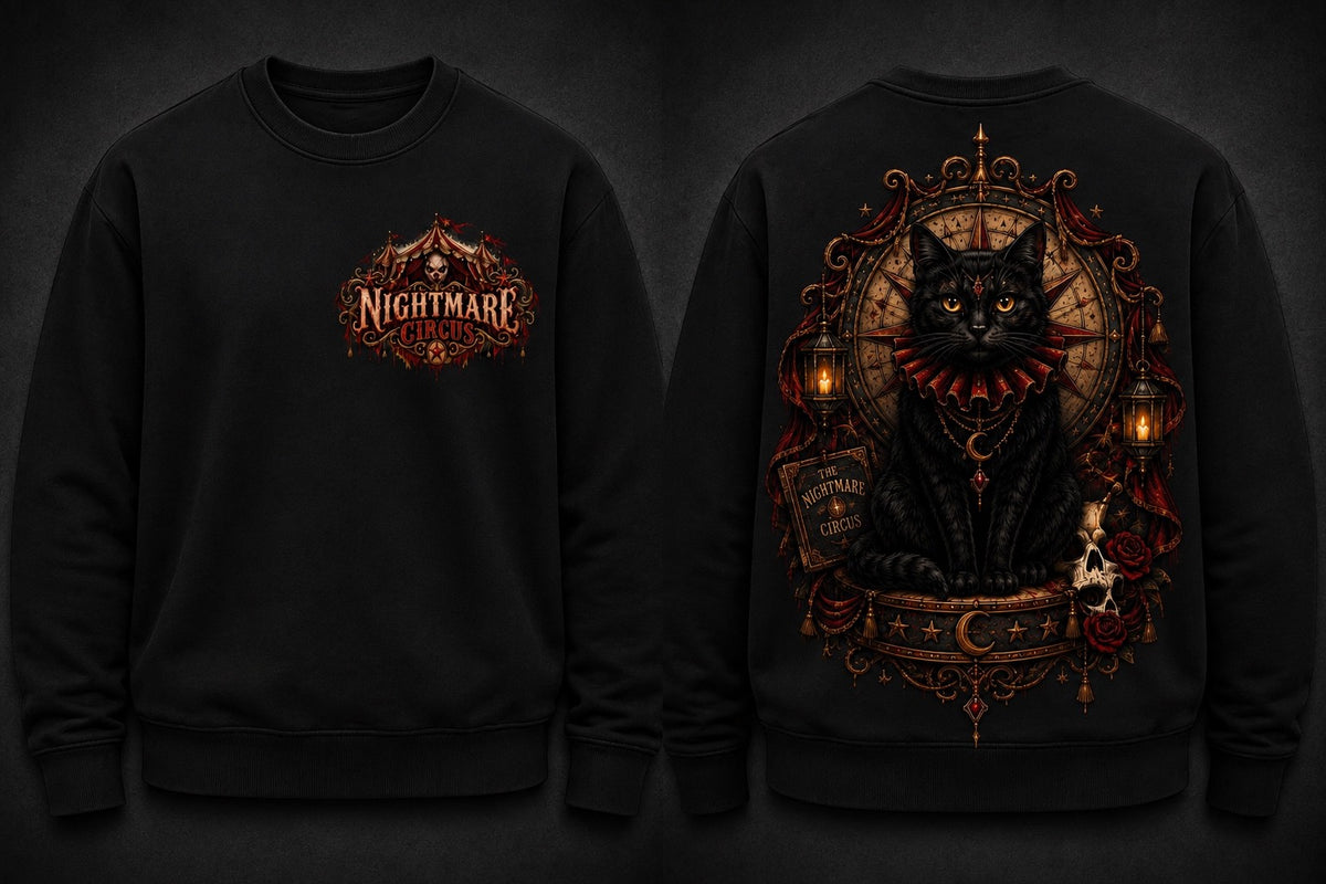 Nightmare Circus -black cat sweater