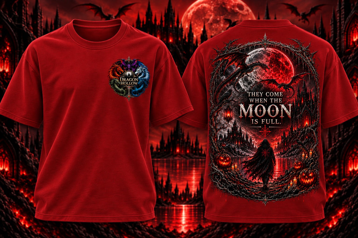 WHEN THE MOON IS FULL T-SHIRT