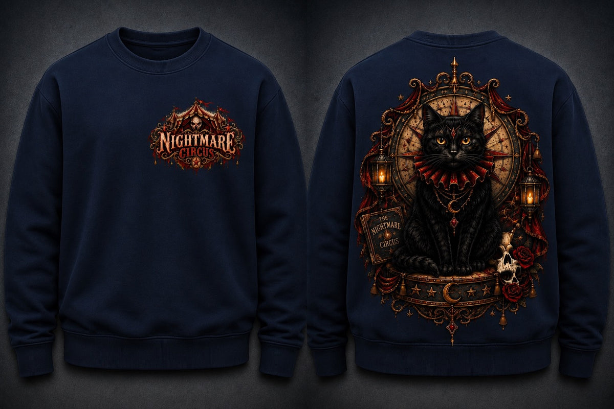 Nightmare Circus -black cat sweater